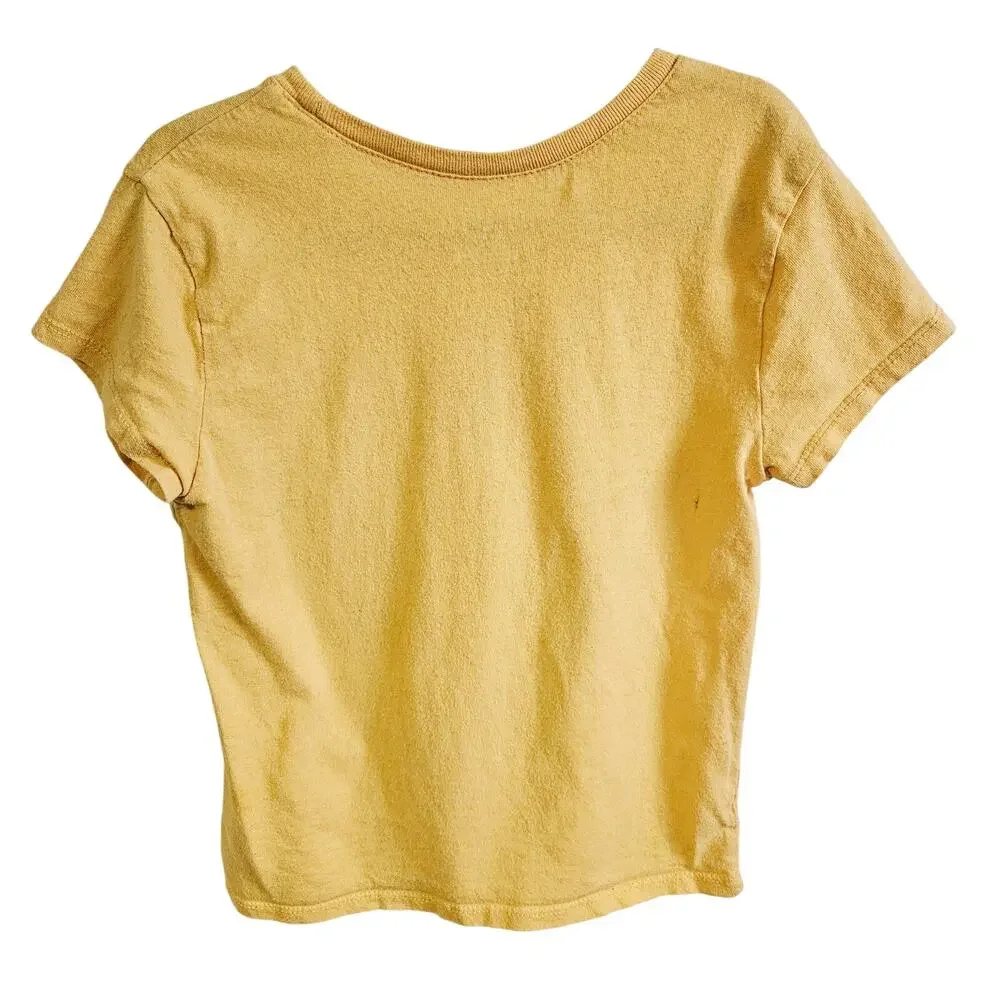 Children's Place Girls Size S 5/6 Unicorn Graphic Tee Shirt Yellow Whimsical